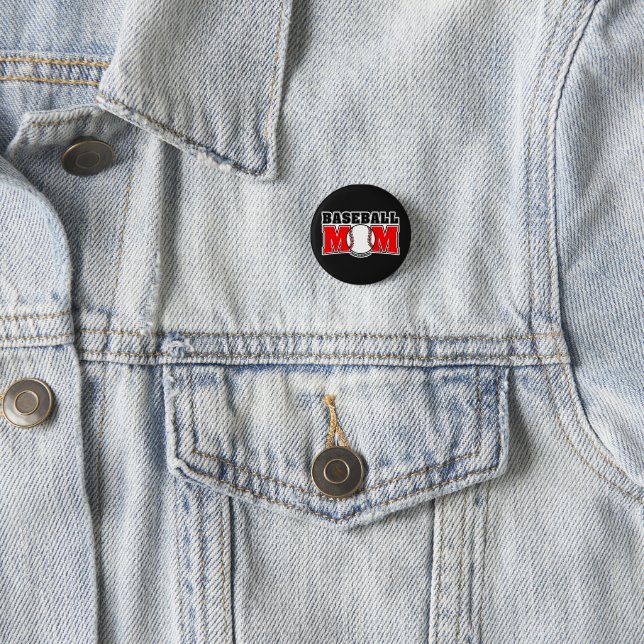 Baseball Mom 3 Cm Round Badge (In Situ)