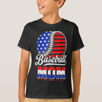 Baseball Mom American Flag Mother Artwork