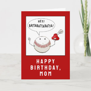 Baseball Mom Birthday Card