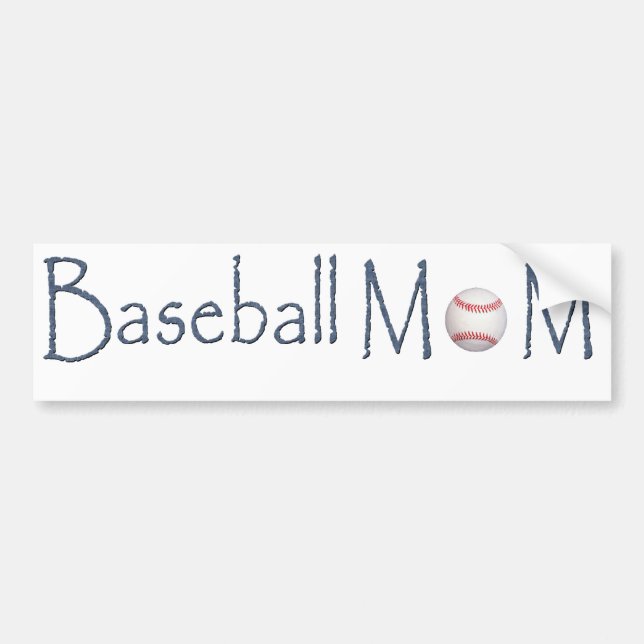 BASEBALL MOM BUMPER STICKER (Front)