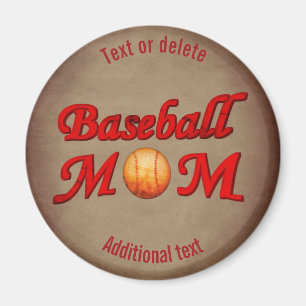 Baseball Mom Cute Personalized Magnet