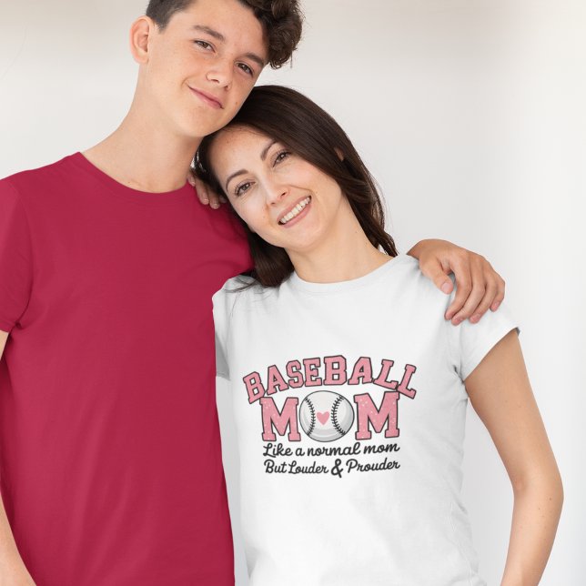 Baseball Mom cute Pink text Tri-Blend Shirt (Creator Uploaded)