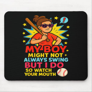 Baseball Mom Funny Quote For Mother's Day Gift Mouse Mat