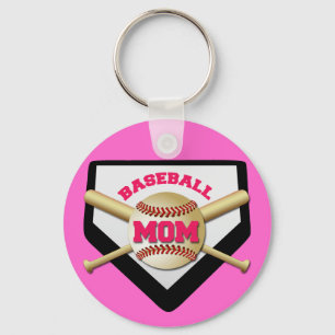 BASEBALL MOM KEY RING