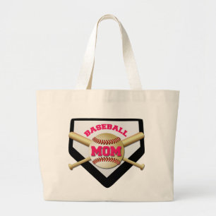 BASEBALL MOM LARGE TOTE BAG