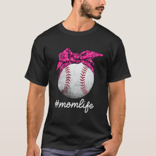 Baseball Mom Life Leopard Bandana Baseball Funny M T-Shirt