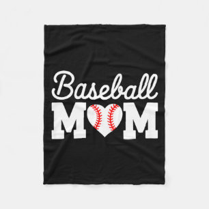 Baseball mom shirt women baseball heart mothers da fleece blanket