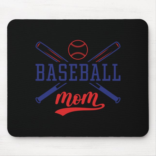 Baseball Mom T Shirt  Mouse Mat (Front)