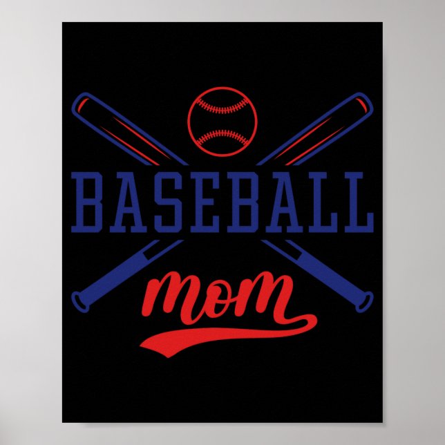 Baseball Mom T Shirt  Poster (Front)