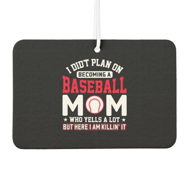 BASEBALL MOM TSHIRT CAR AIR FRESHENER (Front)
