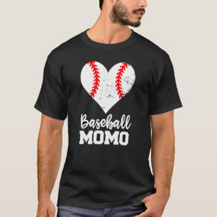 Baseball Momo Baseball Heart Grandma Momo T-Shirt