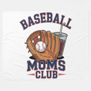 Baseball Moms Club Mother's Day Fleece Blanket