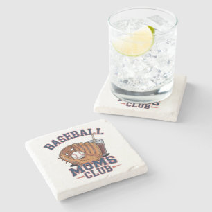 Baseball Moms Club Mother's Day Stone Coaster