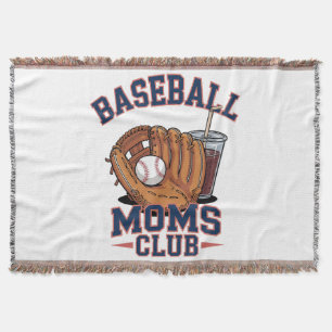 Baseball Moms Club Mother's Day Throw Blanket