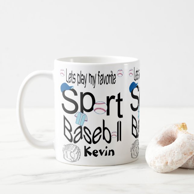 Baseball Mugs Sports (With Donut)
