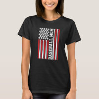 Baseball Mum American Flag 4th Of July Patriotic F
