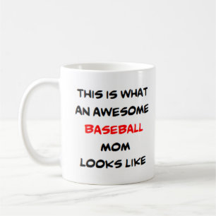 baseball mum, awesome coffee mug