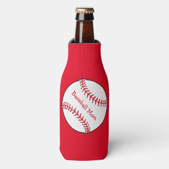 Baseball Mum Bottle Cooler (Bottle Front)