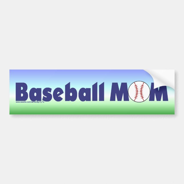 Baseball Mum Bumper Sticker (Front)