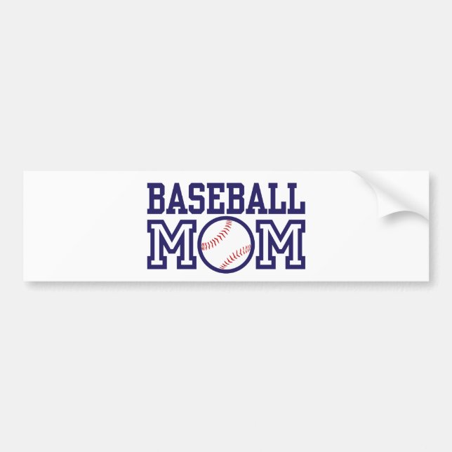 Baseball Mum Bumper Sticker (Front)