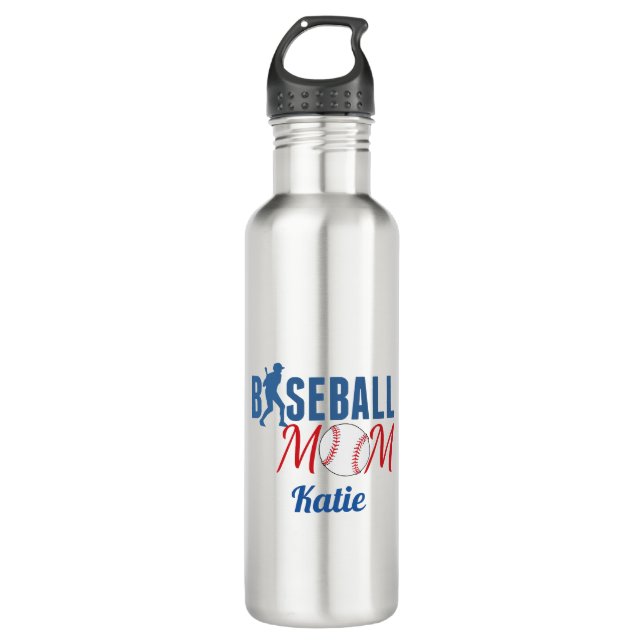 Baseball Mum Cute Custom Mothers Day 710 Ml Water Bottle (Front)