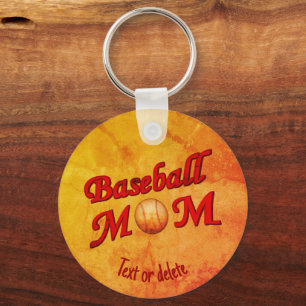 Baseball Mum Cute Personalised  Key Ring