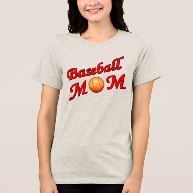 Baseball Mum Cute  Tri-Blend Shirt (Front)