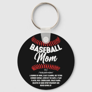 Baseball Mum Definition Sport Softball Key Ring