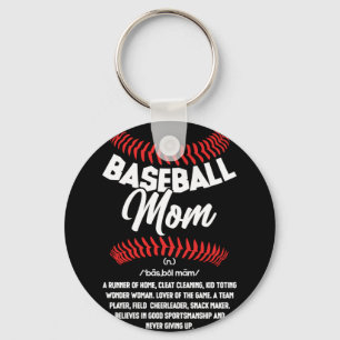 Baseball Mum Definition Sport Softball Key Ring