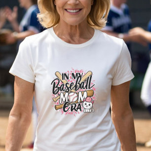 Baseball Mum Era Cat Lover  T-Shirt