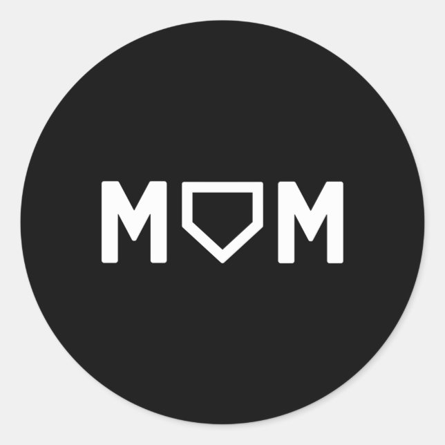Baseball Mum Favourite Player Mother'S Day Classic Round Sticker (Front)