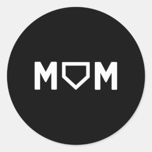 Baseball Mum Favourite Player Mother'S Day Classic Round Sticker