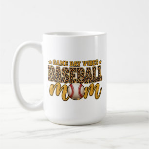 Baseball Mum, Game Day Vibes, Baseball Lover Mum Coffee Mug