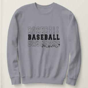 Baseball Mum Grey Personalised Sweatshirt