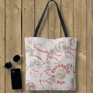 Baseball Mum Grunge Print Bag