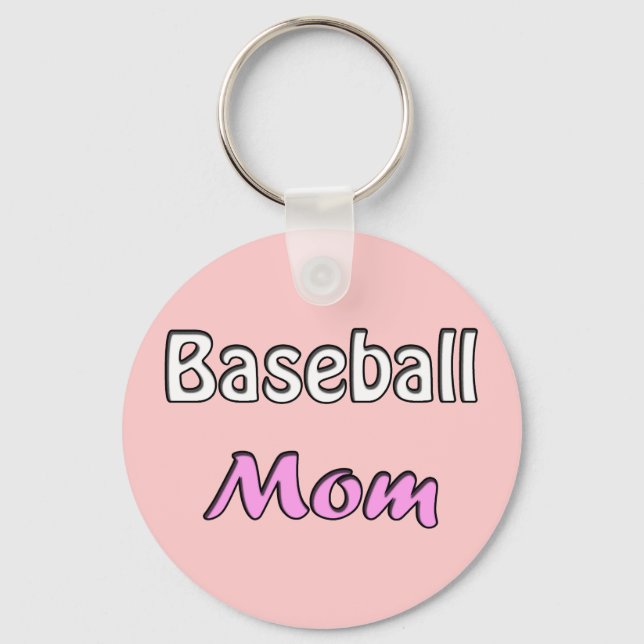 Baseball  Mum Key Ring (Front)