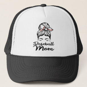 Baseball Mum Leopard Funny Softball Mum Trucker Hat