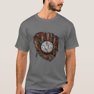 Baseball Mum Leopard Softball Mama Grammy Baseball T-Shirt