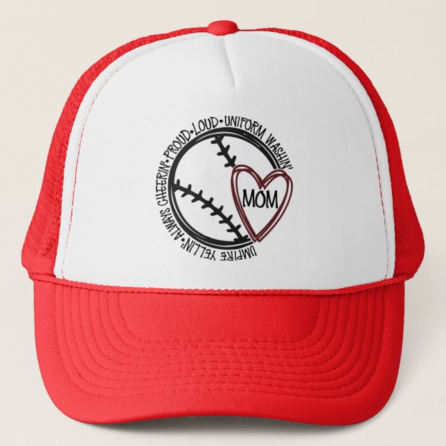 Baseball Mum - Loud and Proud Trucker Hat (Front)