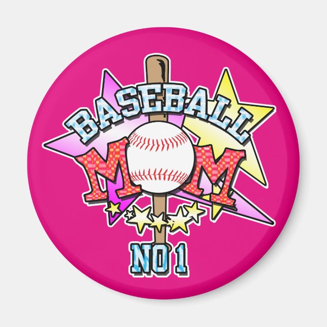 Baseball Mum Magnet (Front)