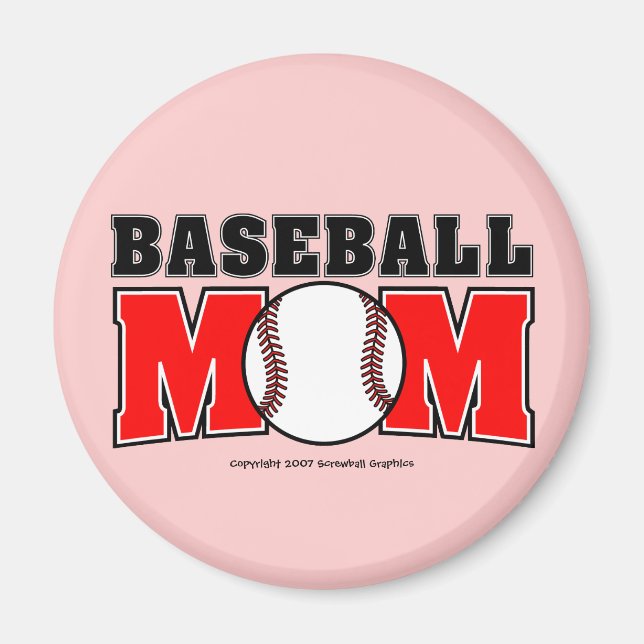 Baseball Mum Magnet (Front)