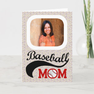 Baseball Mum Mother's Day Photo Personalised Card