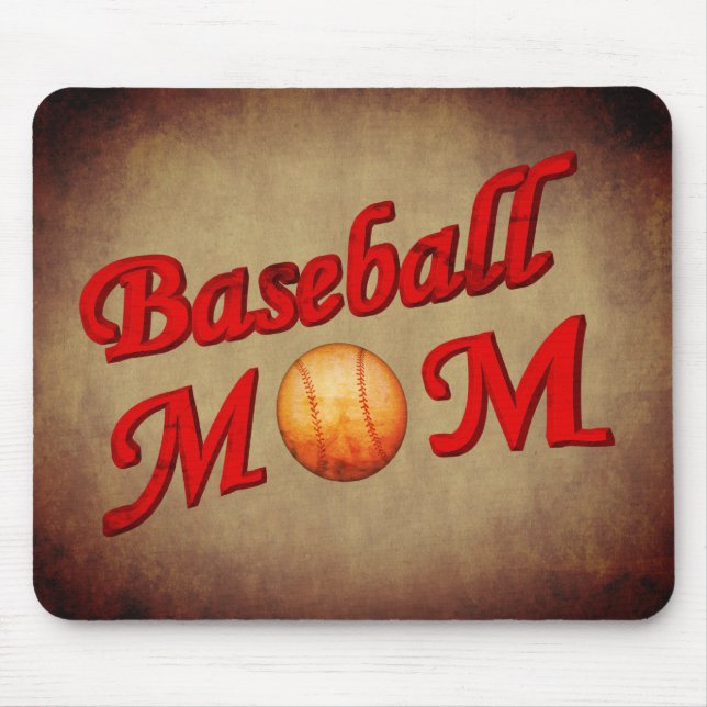 Baseball Mum  Mouse Mat (Front)