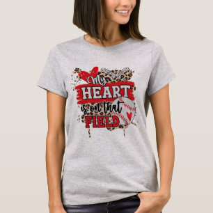 Baseball Mum My Heart is on that field  T-Shirt
