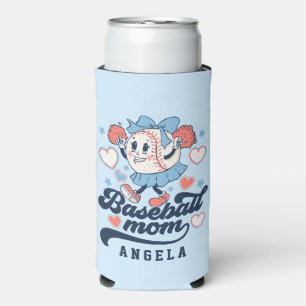 Baseball Mum Personalised Seltzer Can Cooler