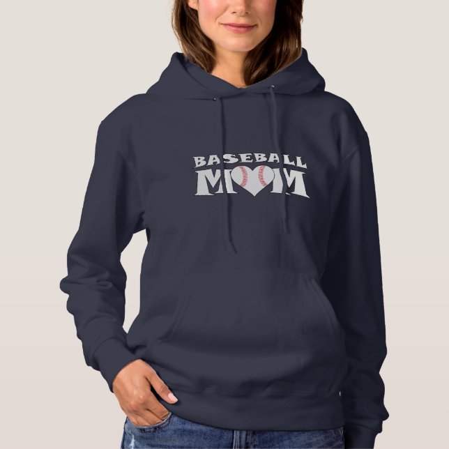 Baseball Mum Player Name and Jersey Number Hoodie (Front)