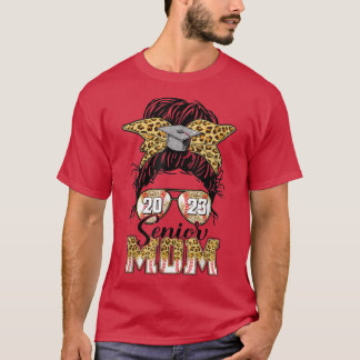 Baseball Mum Senior 2023 Class Of 2023 Messy Bun G T-Shirt