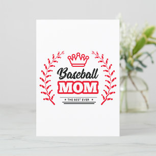 Baseball Mum Shirt The Best Ever Crown  Invitation