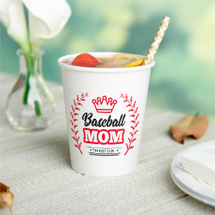 Baseball Mum Shirt The Best Ever Crown  Paper Cups
