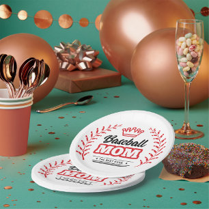 Baseball Mum Shirt The Best Ever Crown  Paper Plate